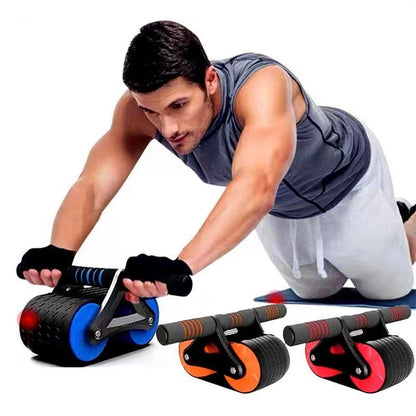 Wheel Abdominal Exerciser Women Men Automatic Rebound Ab Wheel Roller Waist Trainer Gym Sports Home Exercise Devices