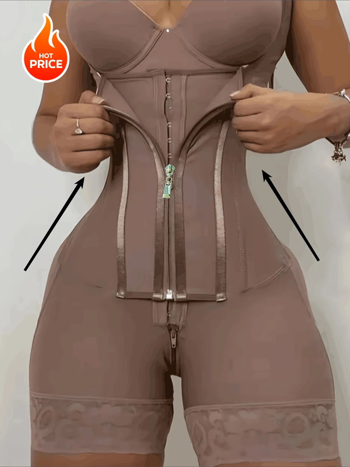 Lace-Trim Shapewear Bodysuit