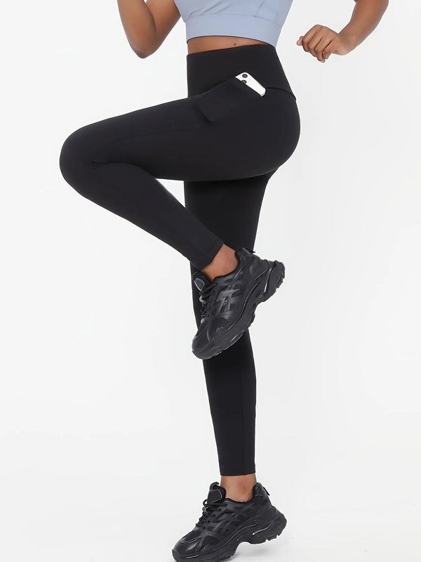 Plus Size Black High Waist Yoga Leggings