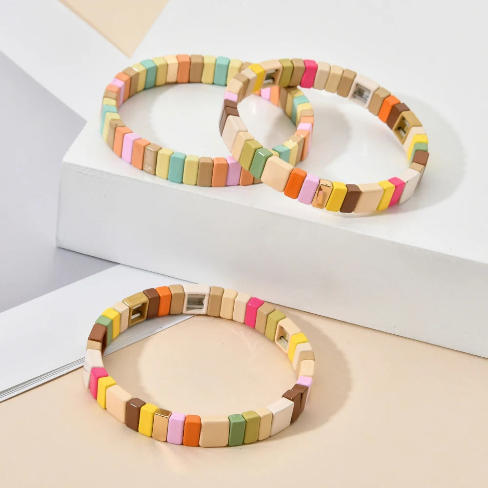 Enamel Tile Friendship Bracelet