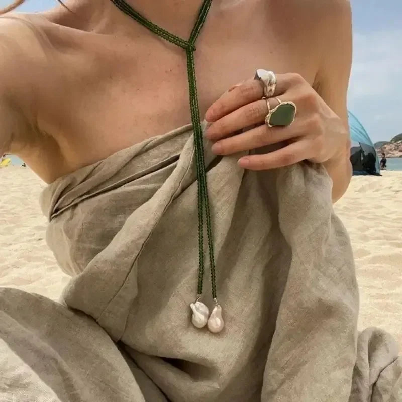 Boho Multilayer Bead Chain Necklace