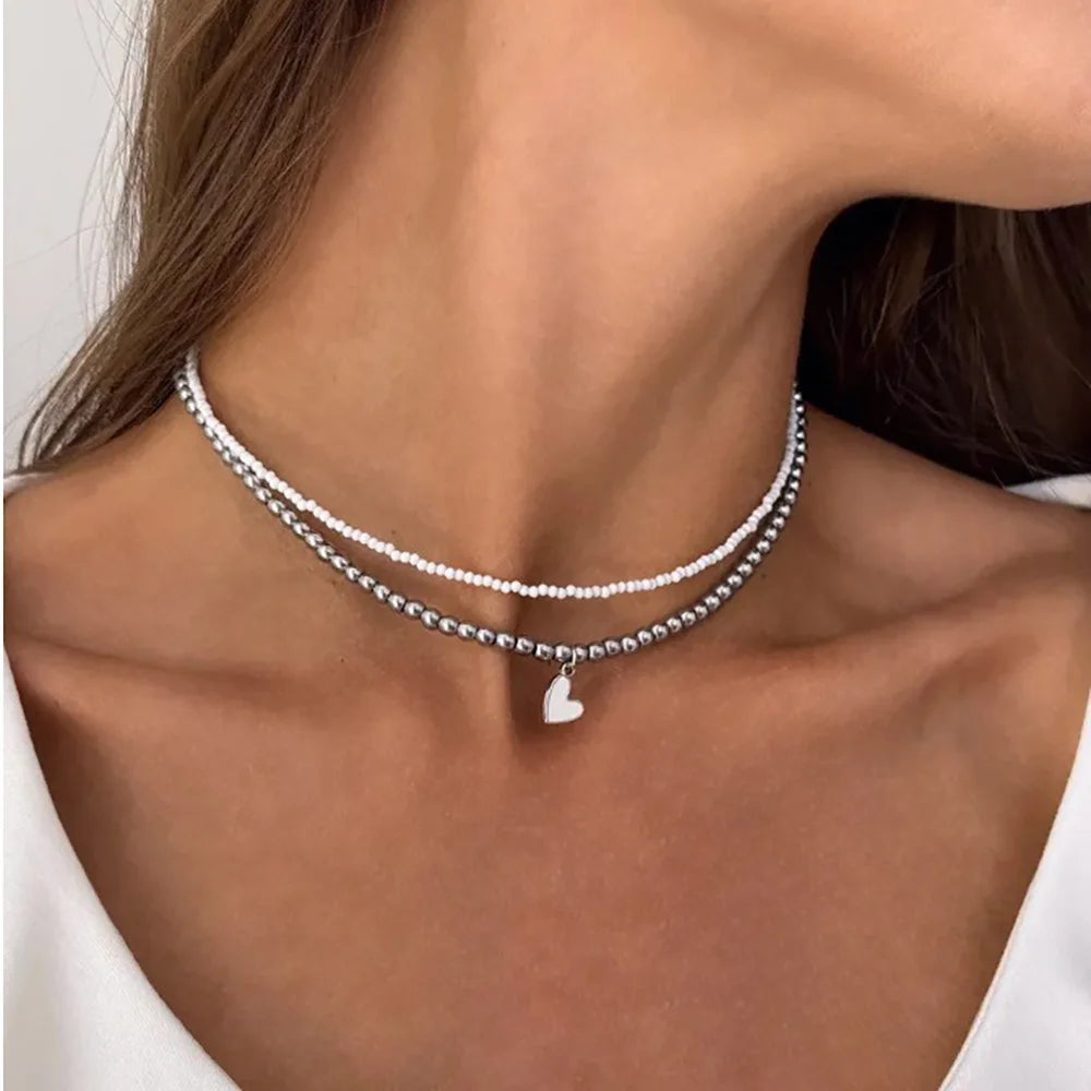 Boho Multilayer Bead Chain Necklace