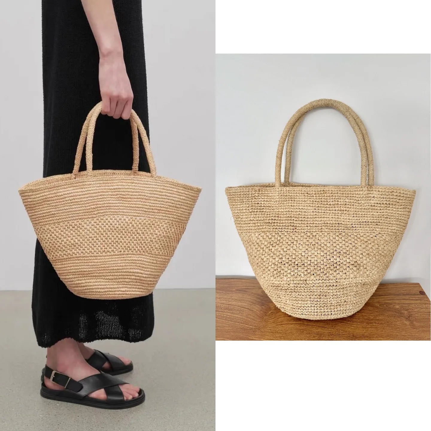 Handwoven Raffia Vacation Tote