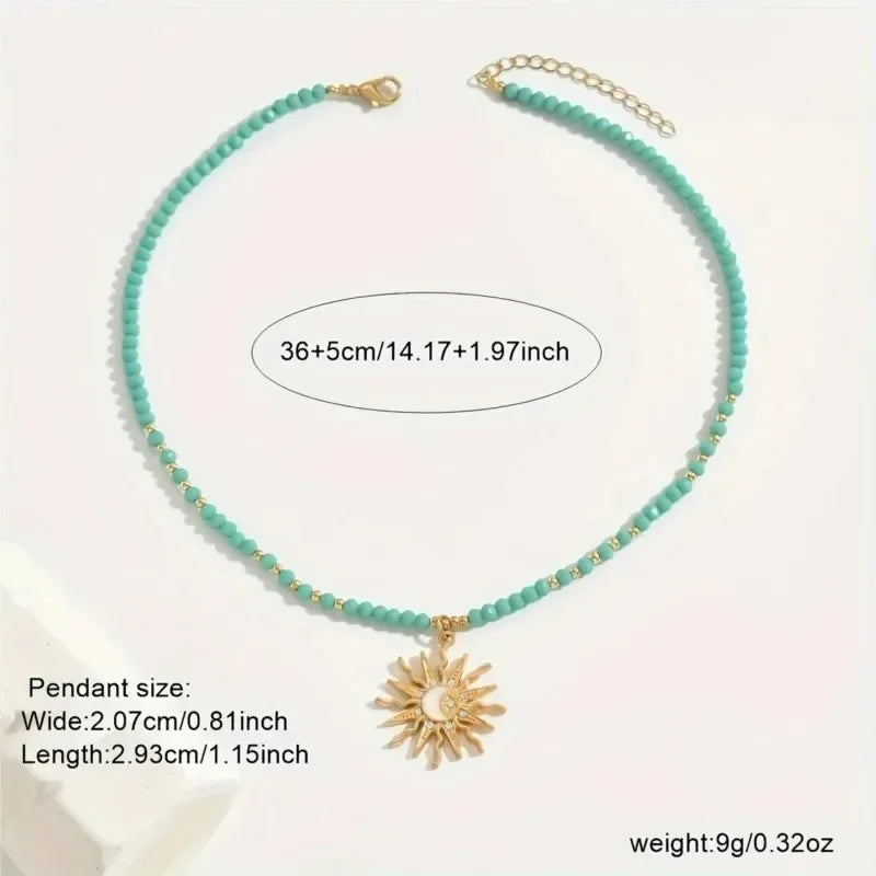 Boho Multilayer Bead Chain Necklace