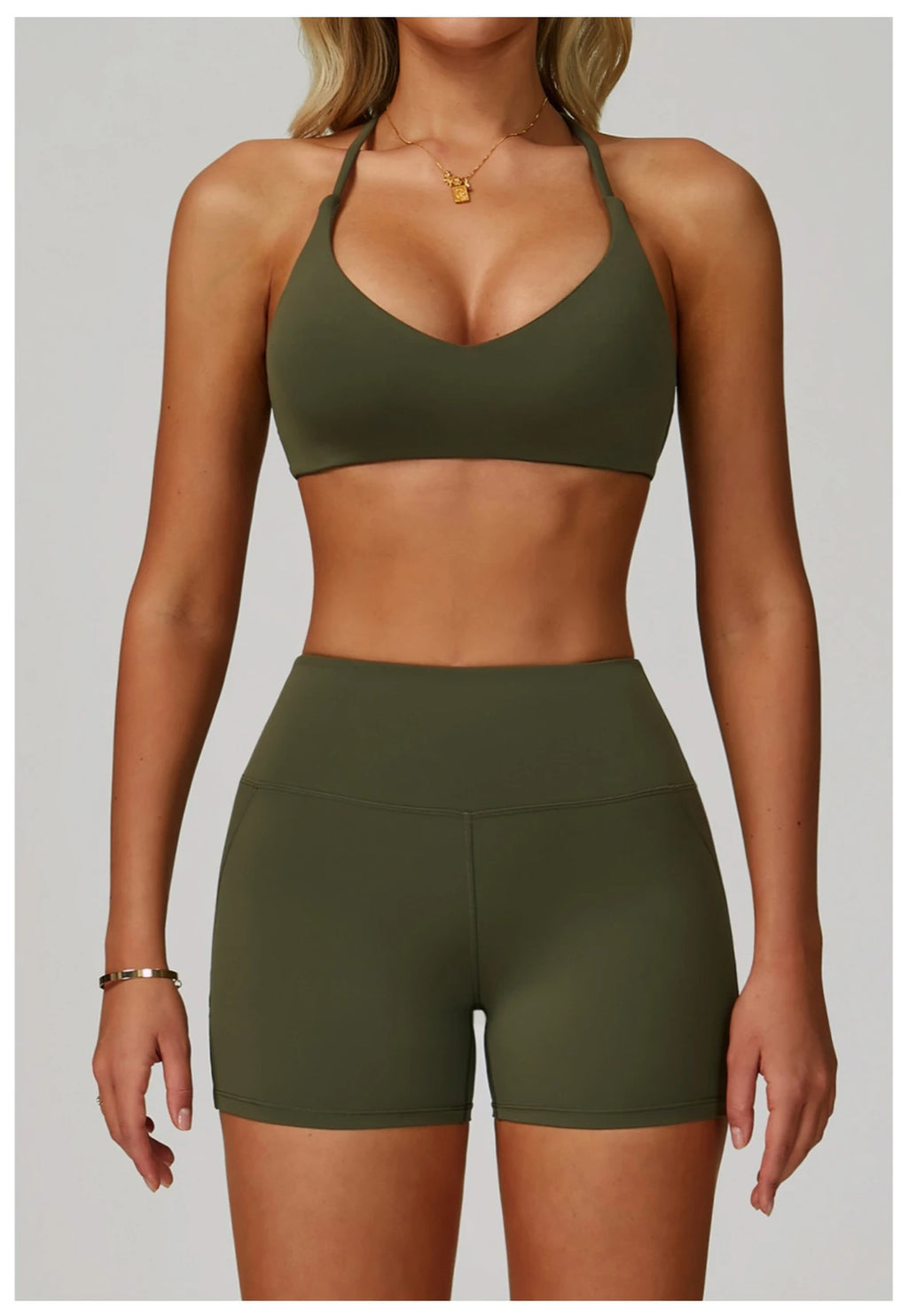 Cross Backless Crop Sports Bra