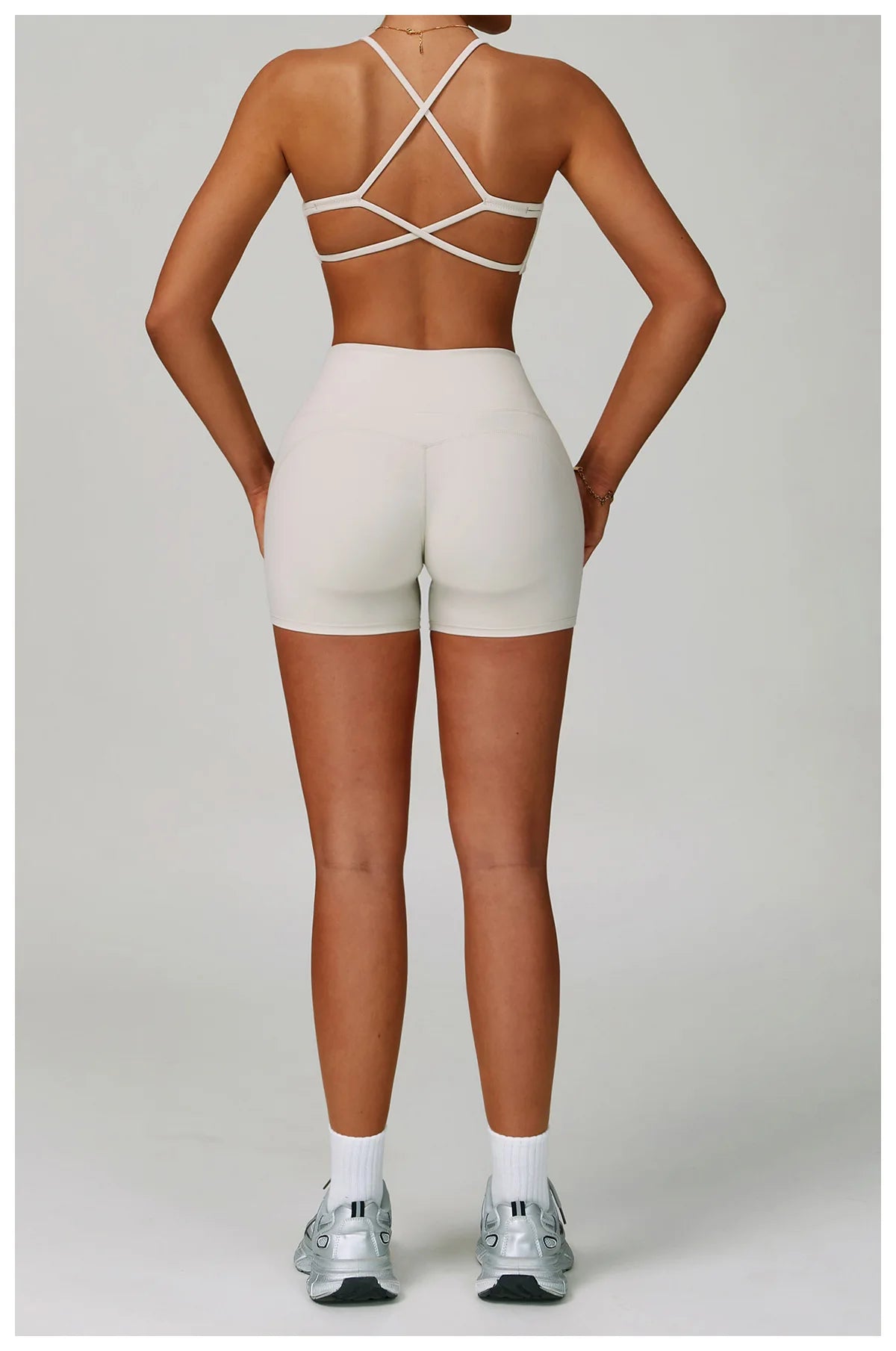 Cross Backless Crop Sports Bra