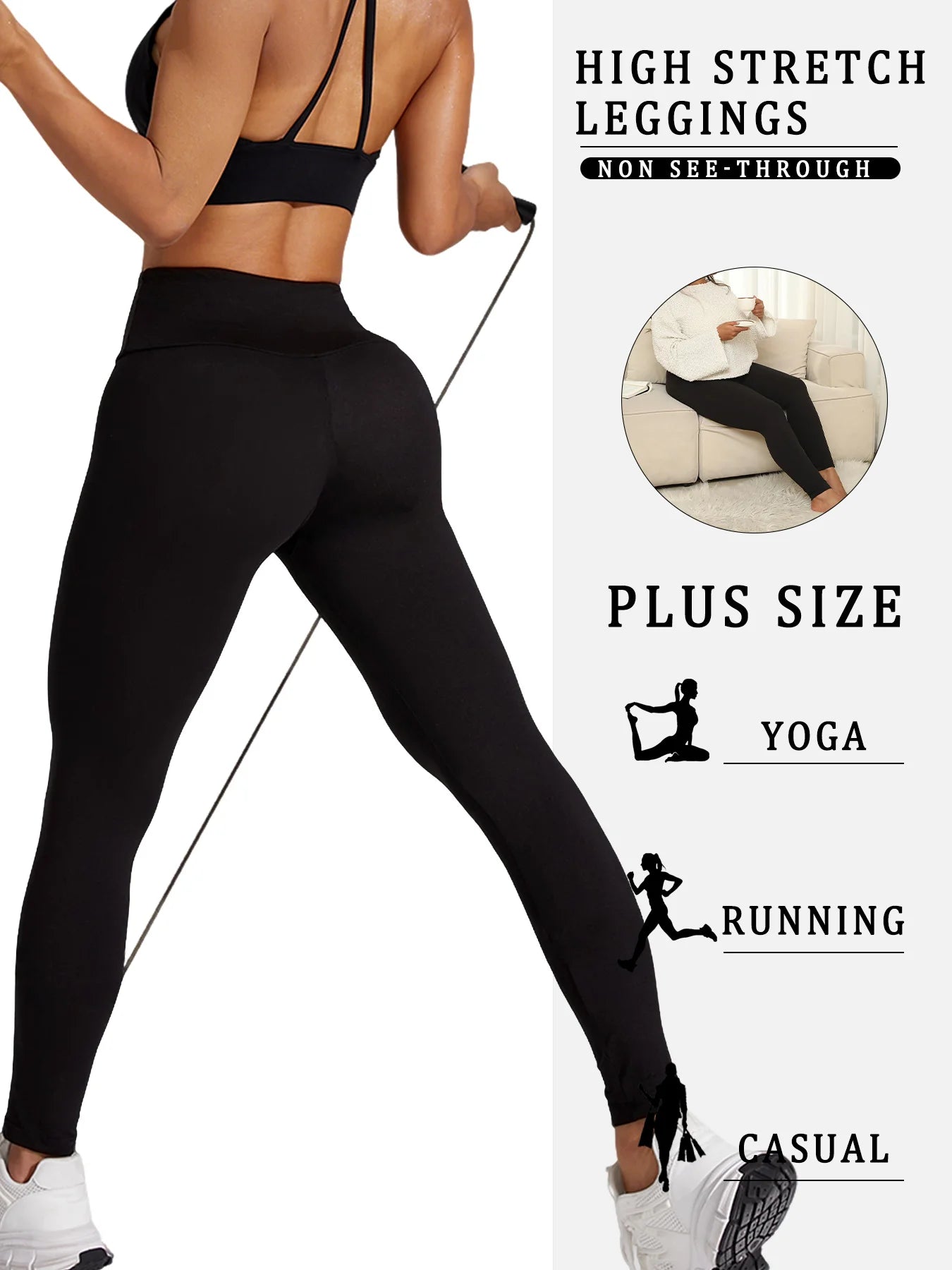 Plus Size Soft High Waist Leggings