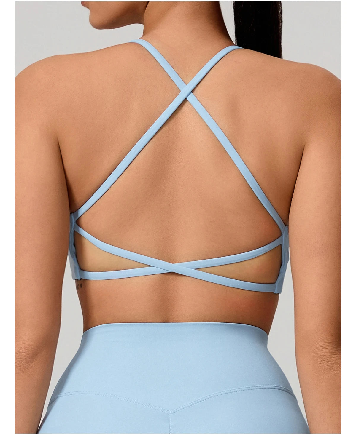 Cross Back Push Up Yoga Bra