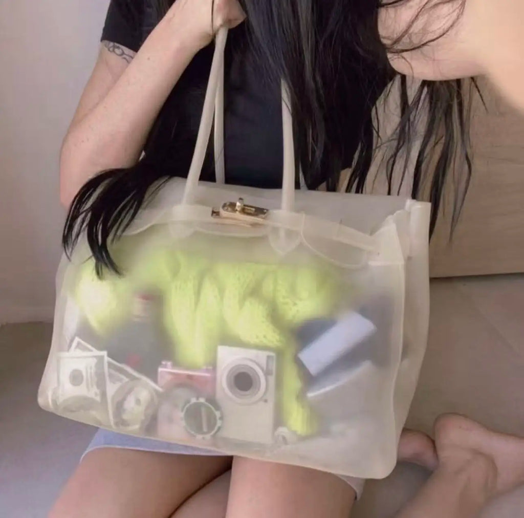 Clear PVC Jelly Tote Bag