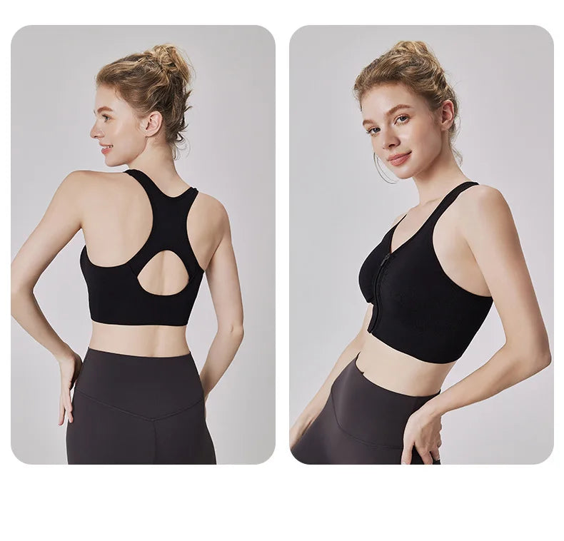 Front Zip Sports Bra
