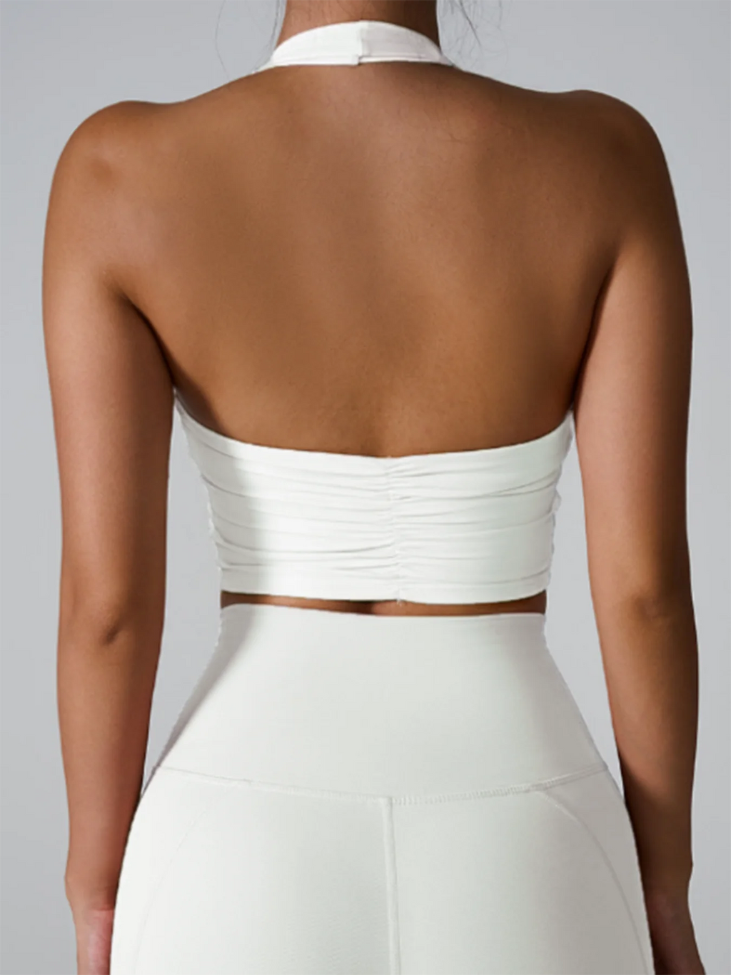 Halter Neck Push Up Sports Bra