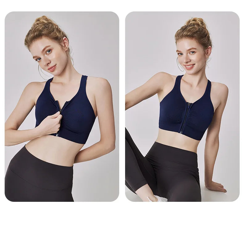 Front Zip Sports Bra