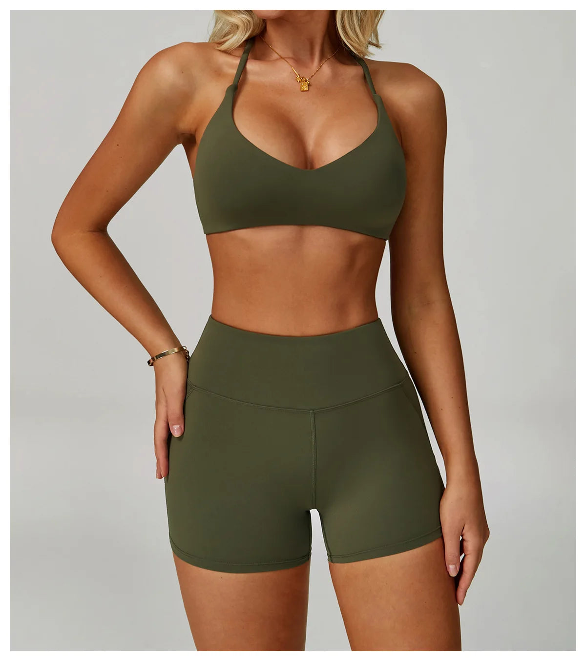 Cross Backless Crop Sports Bra