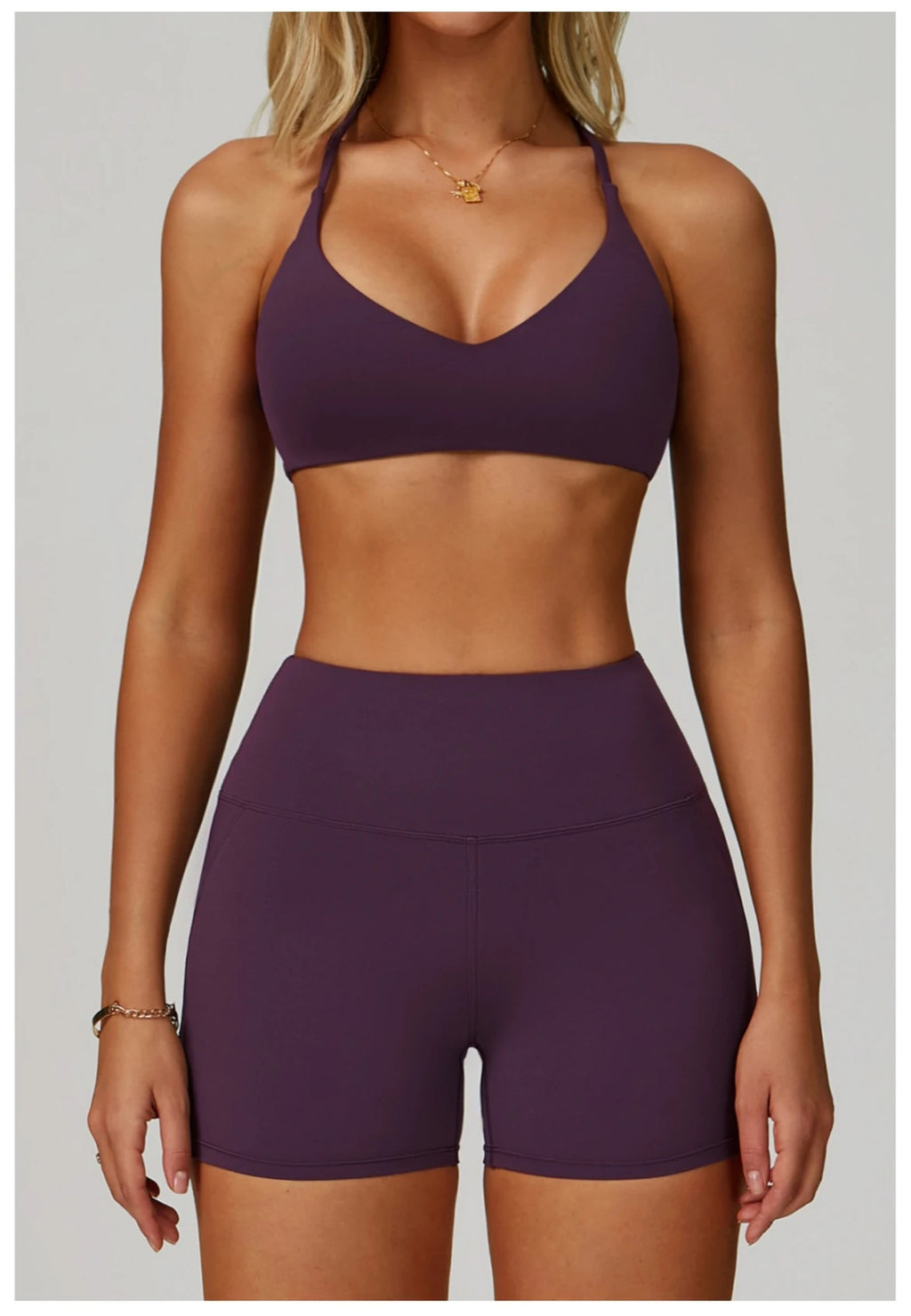 Cross Backless Crop Sports Bra