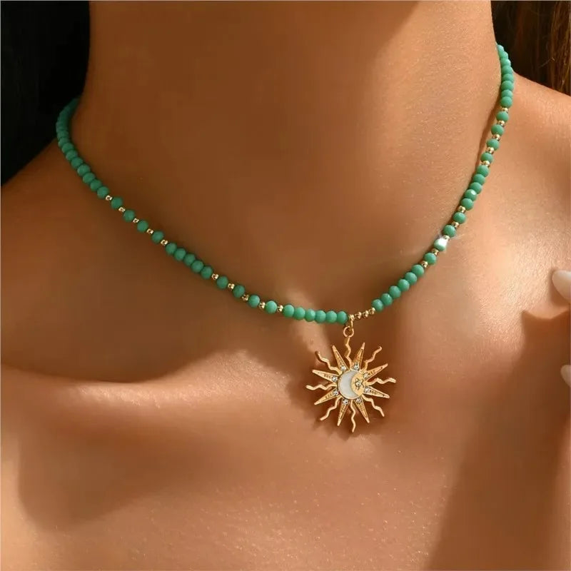 Boho Multilayer Bead Chain Necklace
