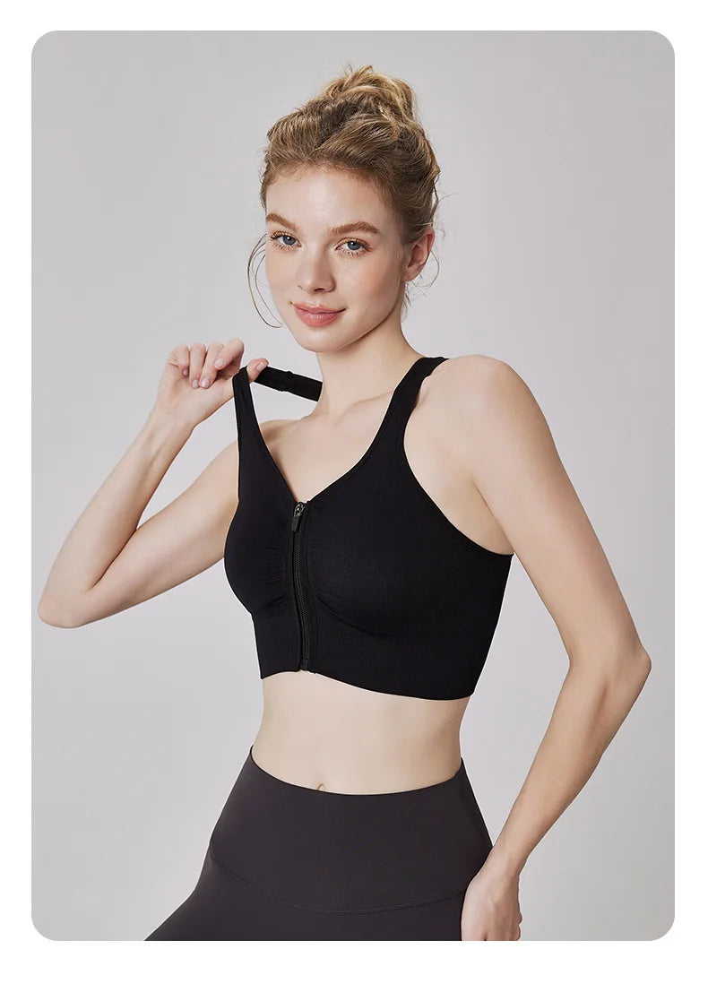 Front Zip Sports Bra