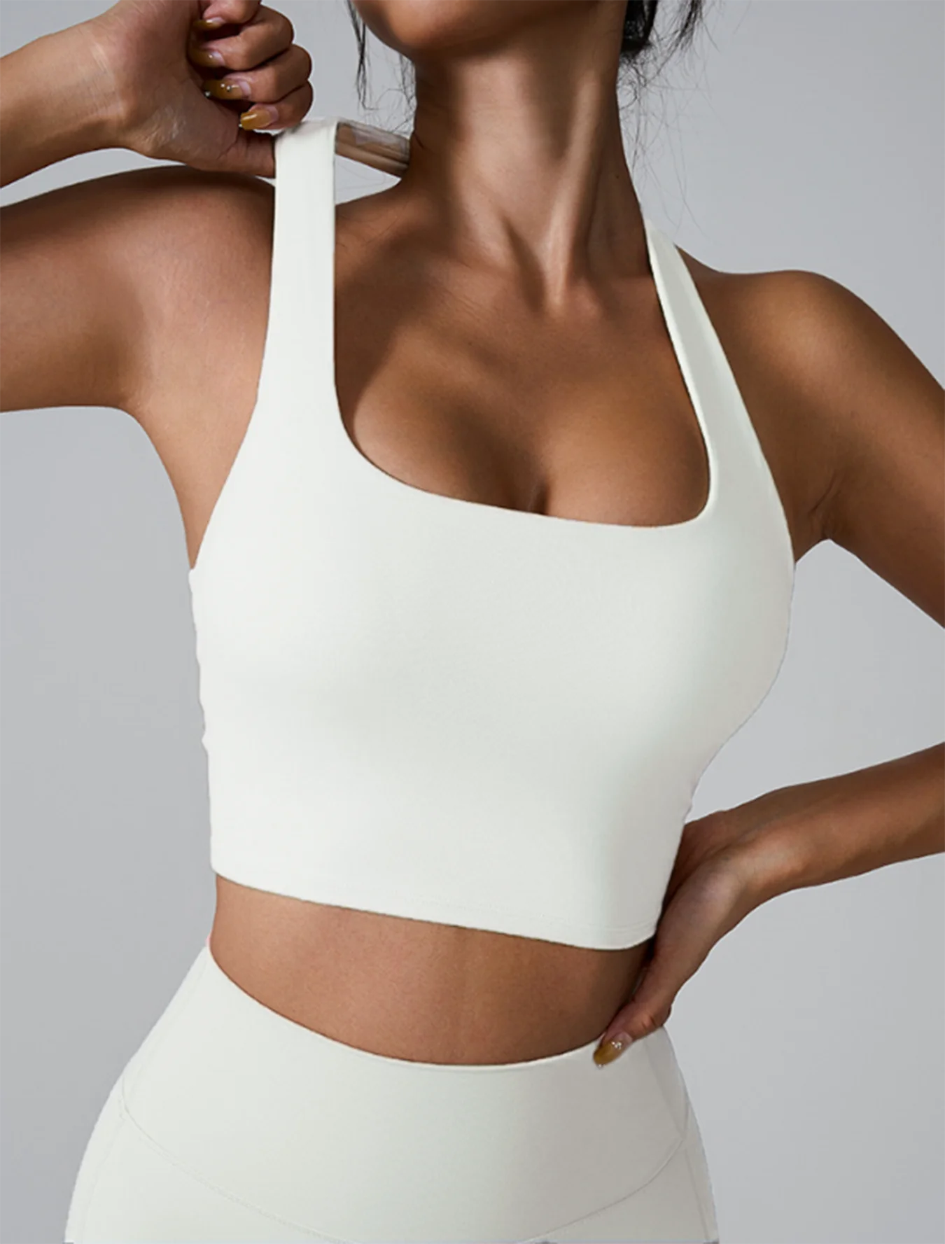 Halter Neck Push Up Sports Bra