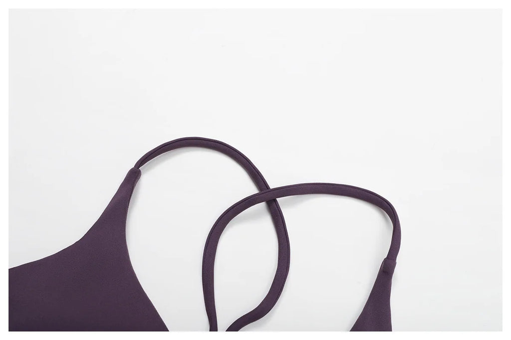 Cross Backless Crop Sports Bra