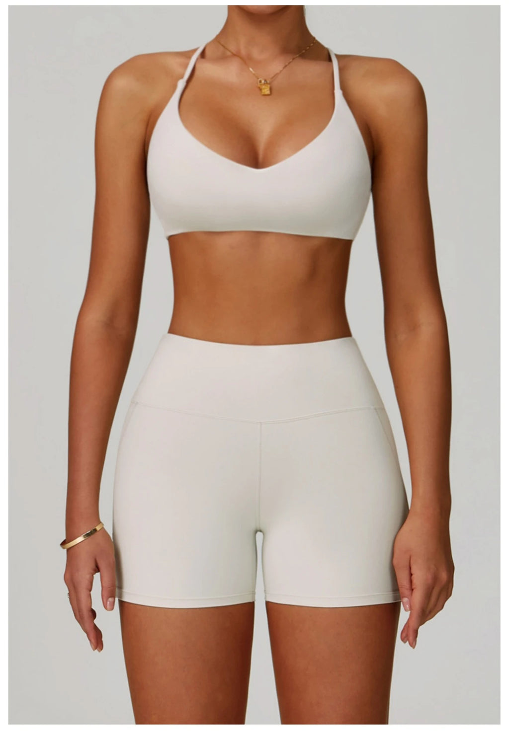 Cross Backless Crop Sports Bra