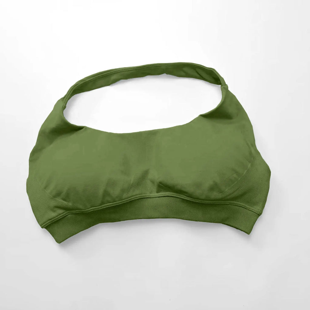 Seamless Halter High Support Sports Bra