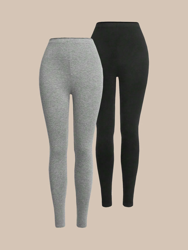 Solid High Waist Casual Yoga Pants