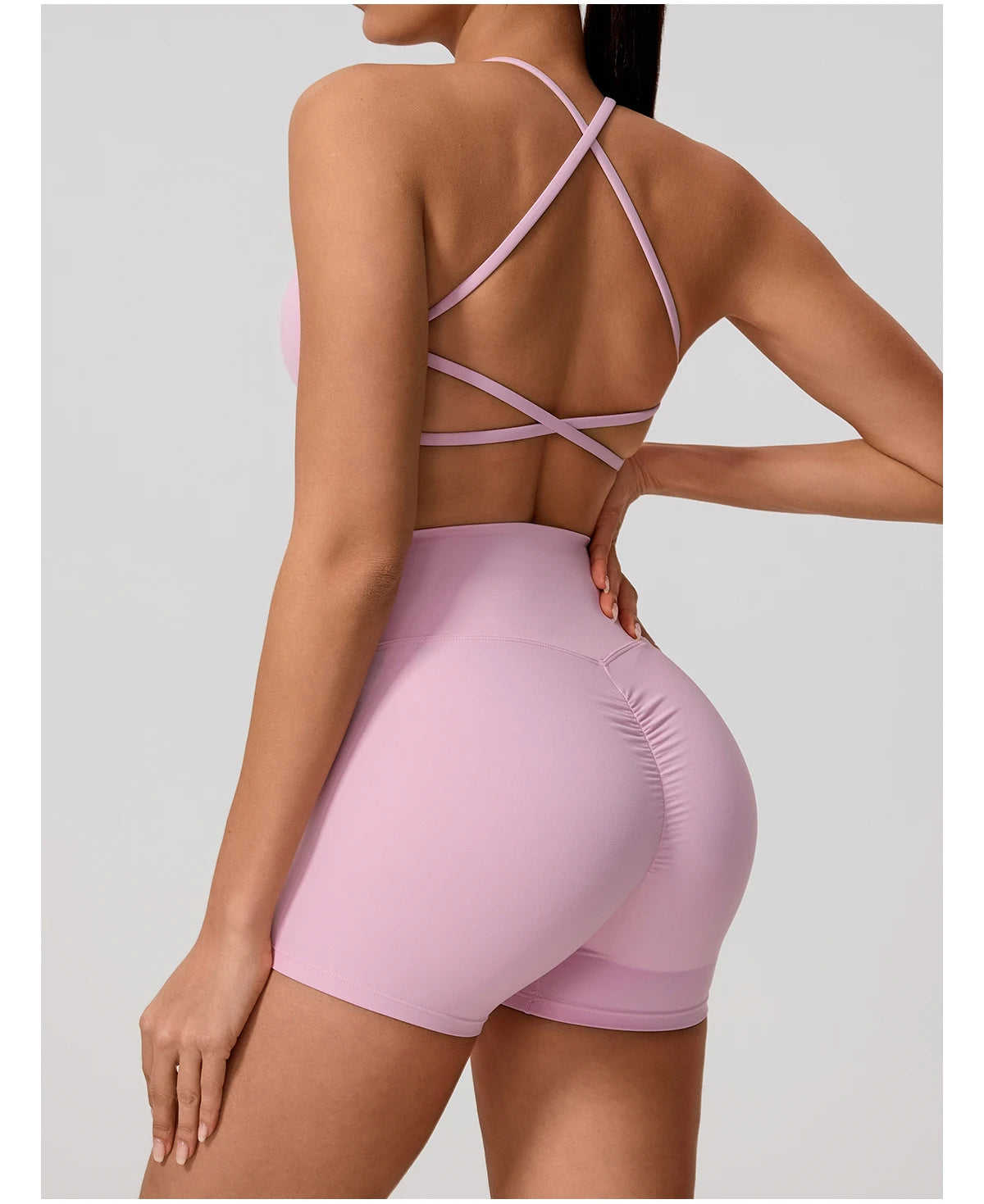Cross Back Push Up Yoga Bra