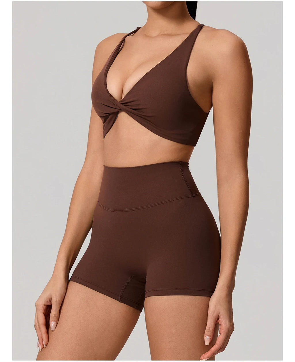 Cross Back Push Up Yoga Bra