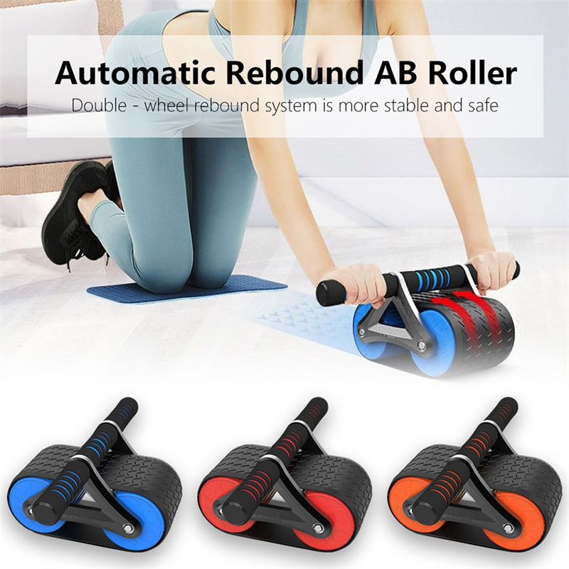 Wheel Abdominal Exerciser Women Men Automatic Rebound Ab Wheel Roller Waist Trainer Gym Sports Home Exercise Devices